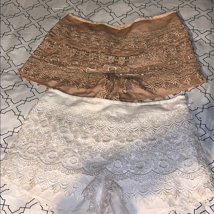 A Pair Of Two Lace Shorts